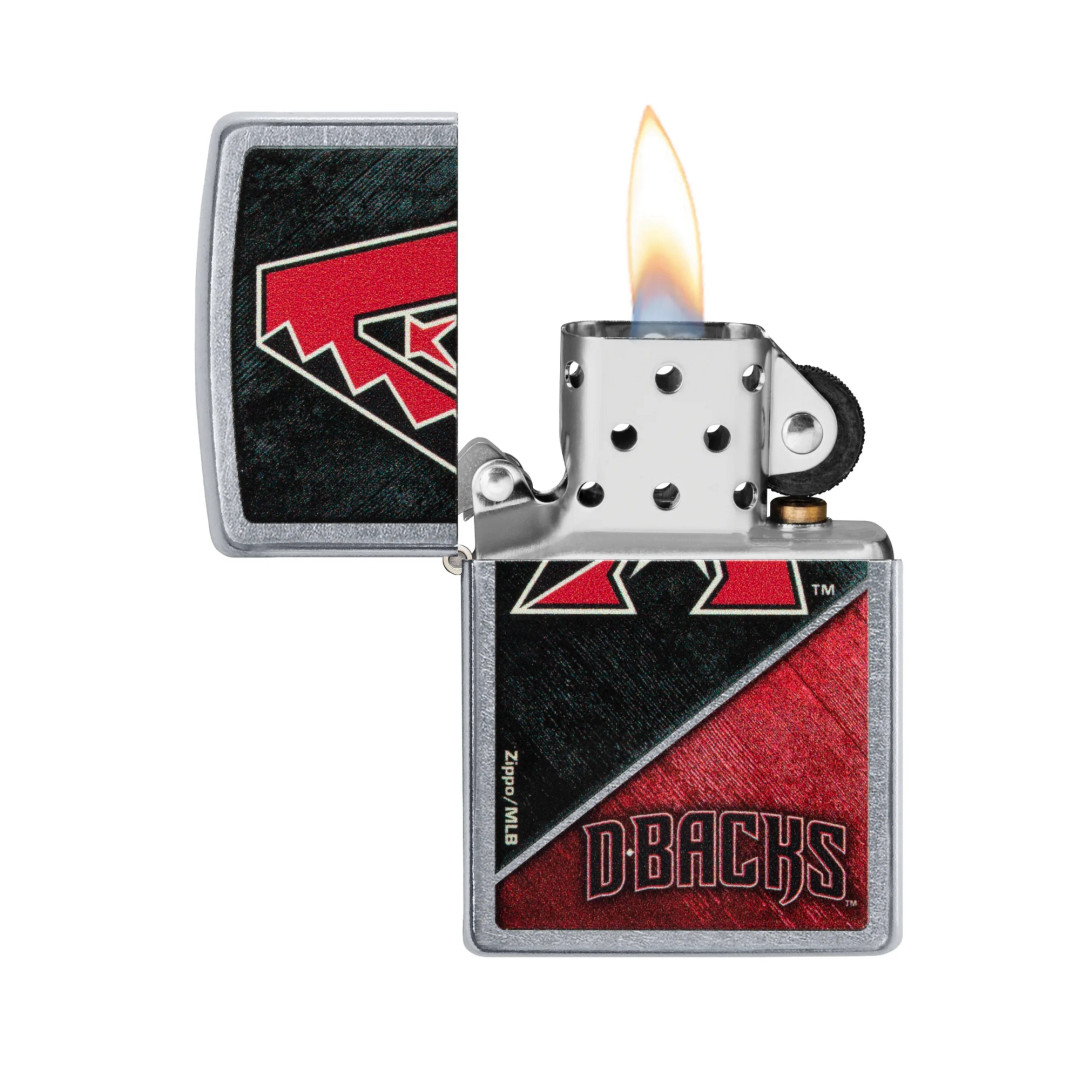 Zippo 207 MLB Arizona Diamondbacks Lighter, open view