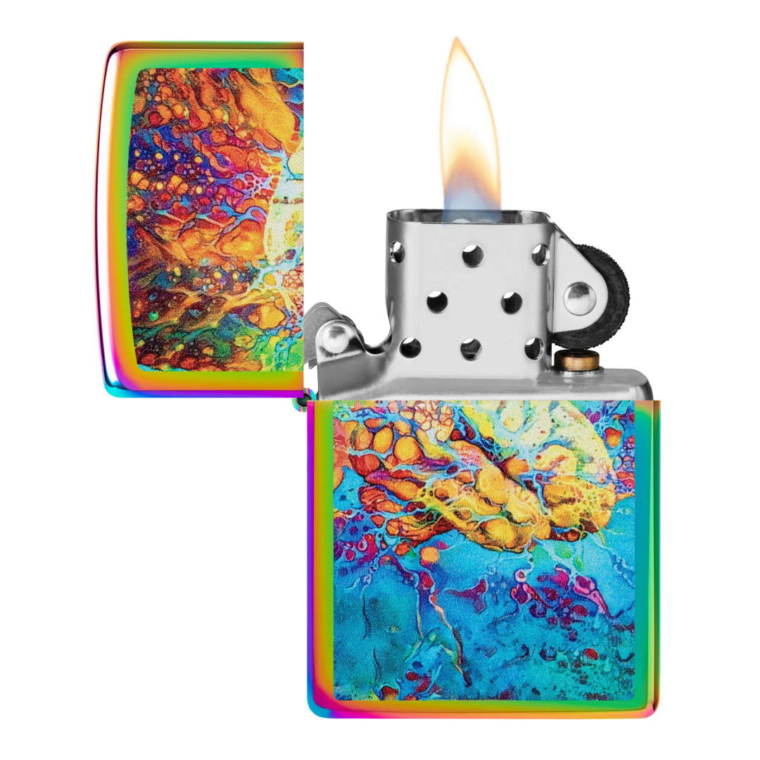 Zippo 151 Psychedelic Brain Design Lighter, open view