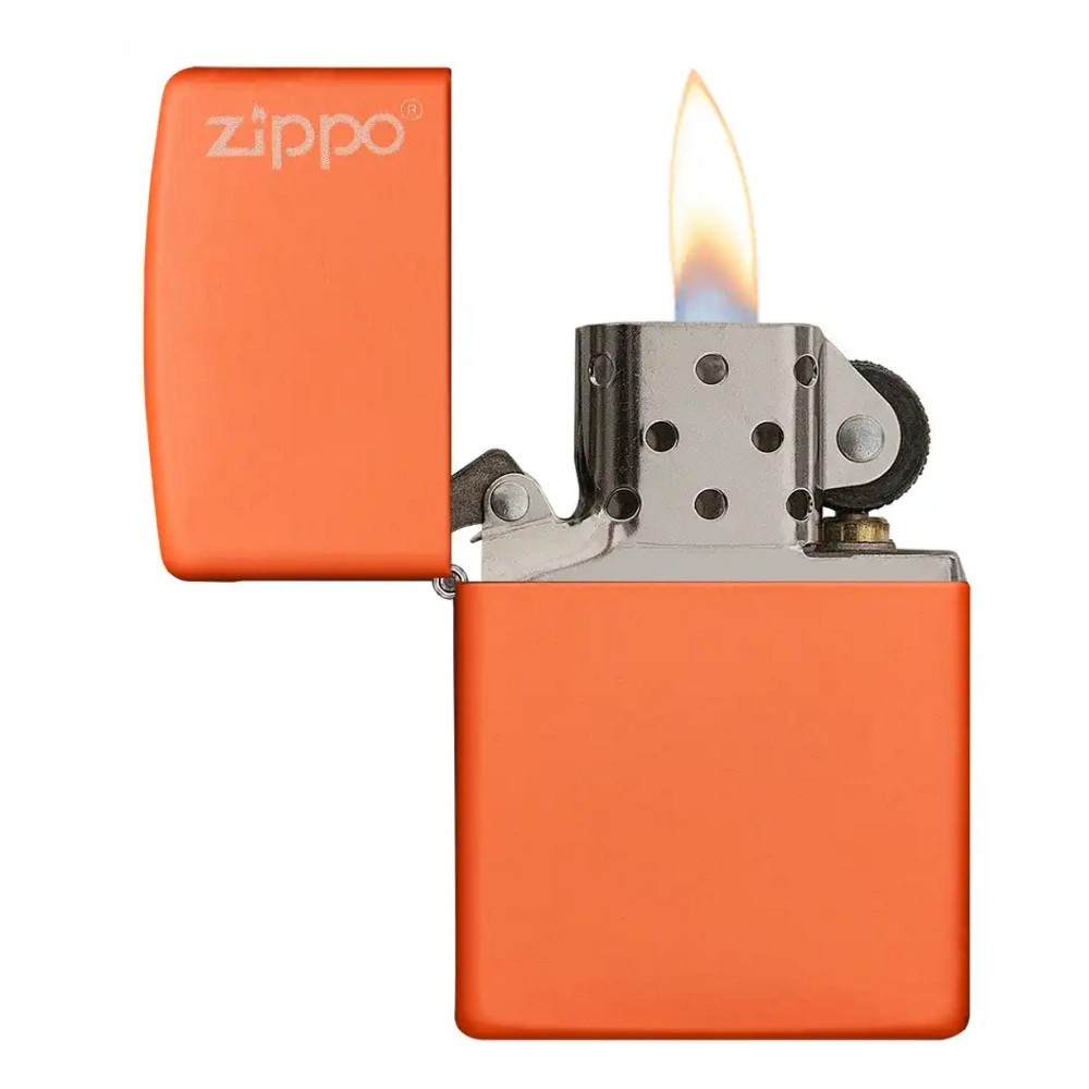 Zippo 231 Zippo Logo Lighter, open view