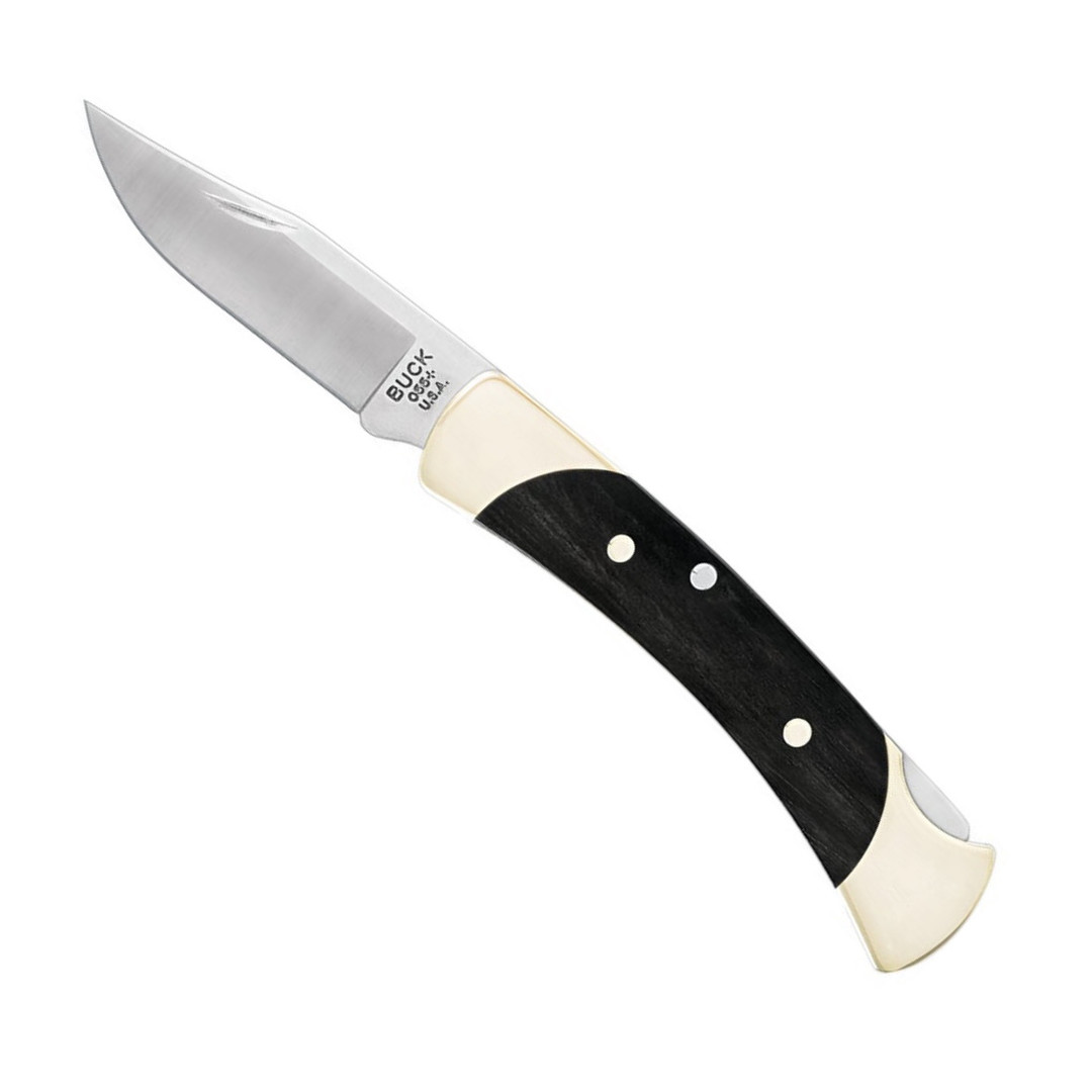 Buck The 55 Crelicam Genuine Ebony Lockback Folder Knife, Clip Point Blade