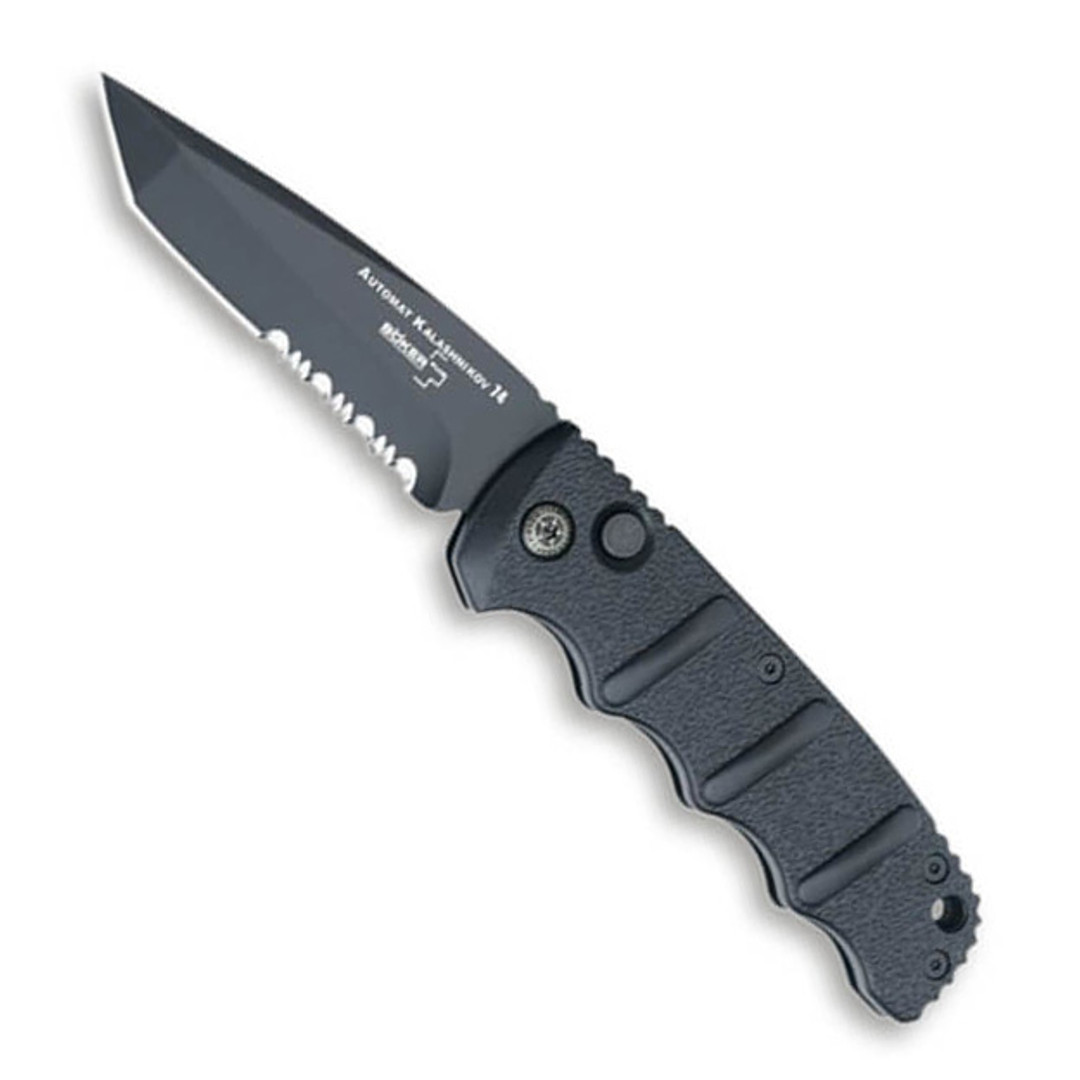 Boker Kalashnikov Tanto Auto Knife, D2 Combo Black Blade