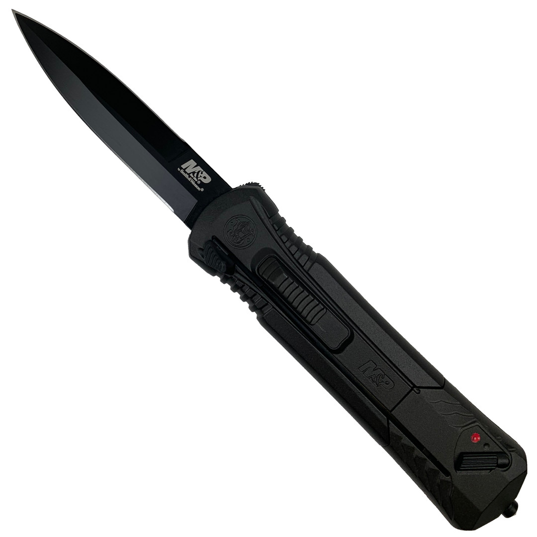  Smith & Wesson SCRATCH & DENT BlackOut OTF Spring Assist Knife, Black Blade