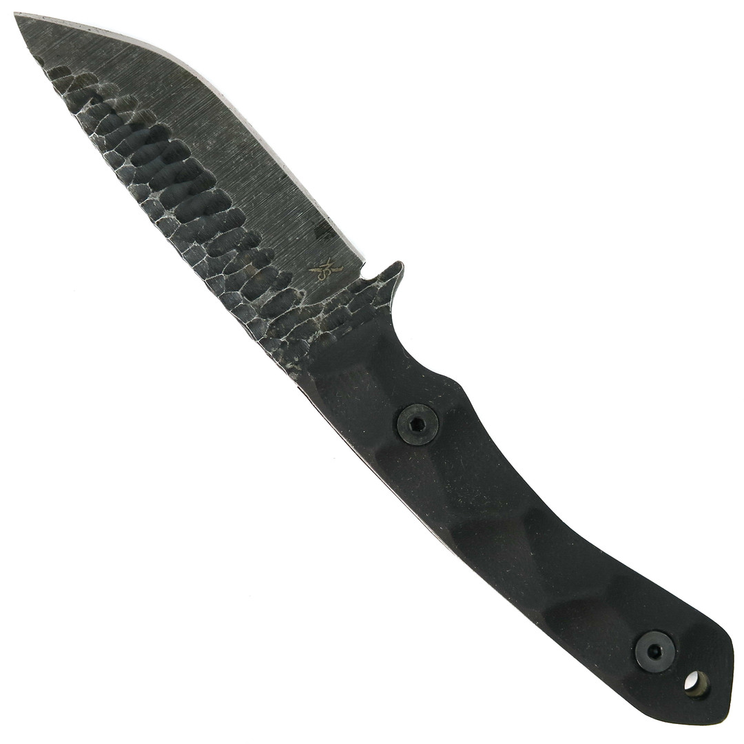 Stroup Knives GP2 Black G10 Fixed Blade Knife, Back View