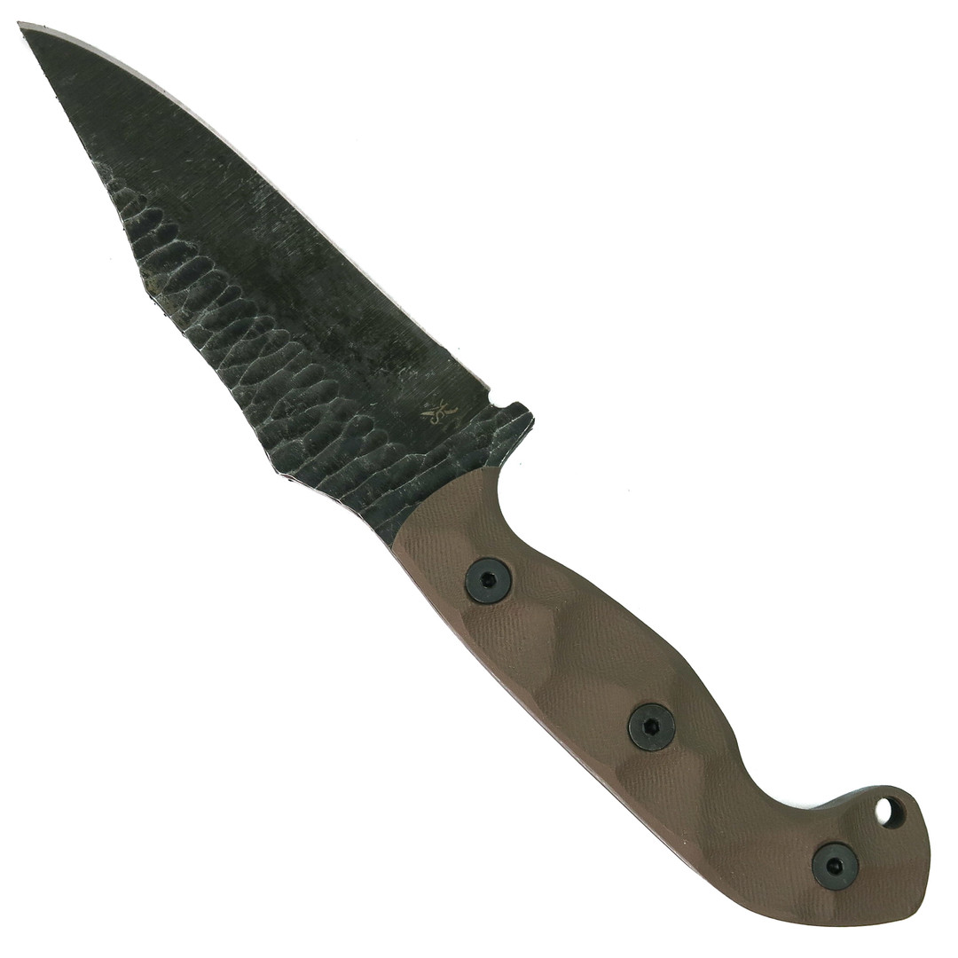 Stroup Knives TU1 FDE G10 Fixed Blade Knife, Back View