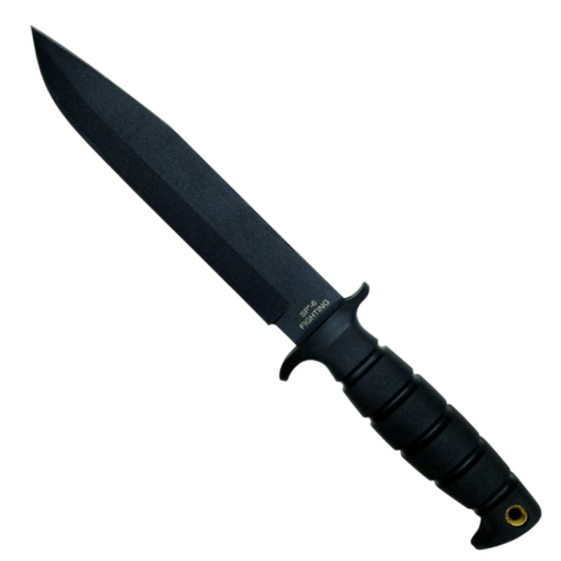 Ontario SP-6 Black Fixed Blade Fighting Knife