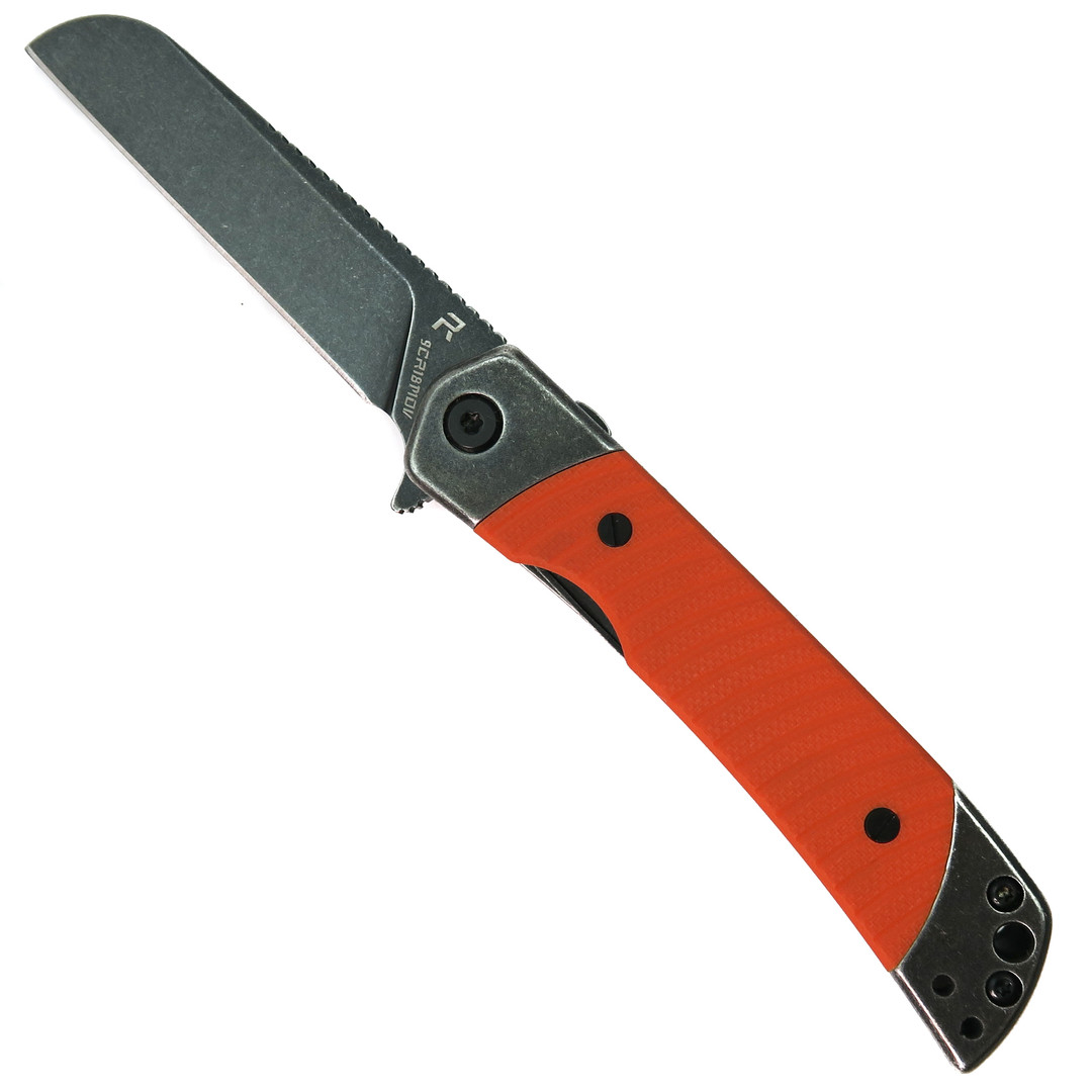 REVO Duo Orange Sheepsfoot Liner Lock Knife