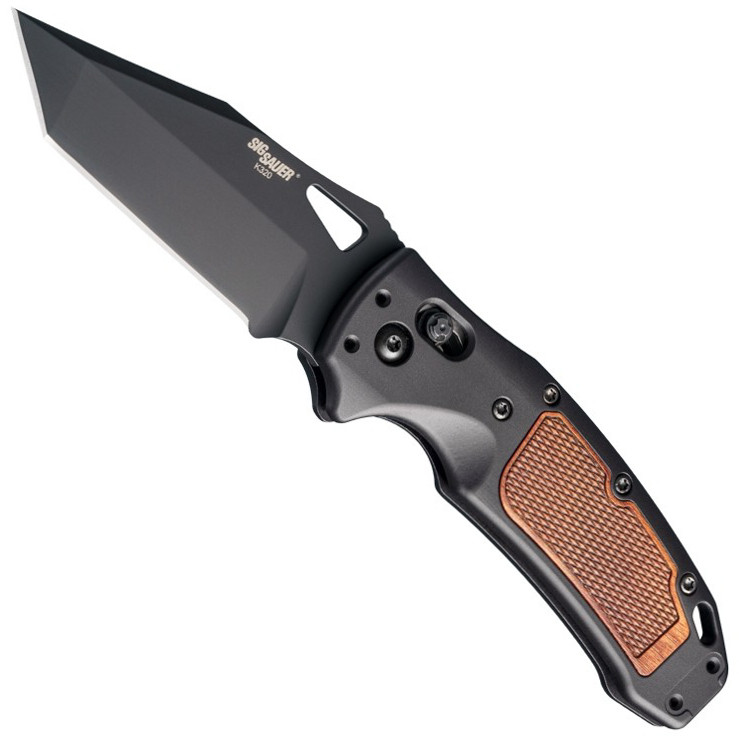 SIG K320 AXG Matte Black Aluminum Heritage Walnut Wood Insert