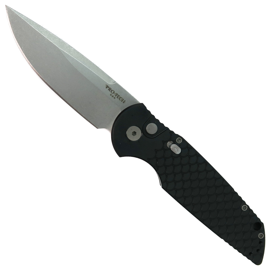 Pro-Tech TR-3 Fish Scale Tactical Response 3 Auto Knife, Magnacut Stonewash Blade