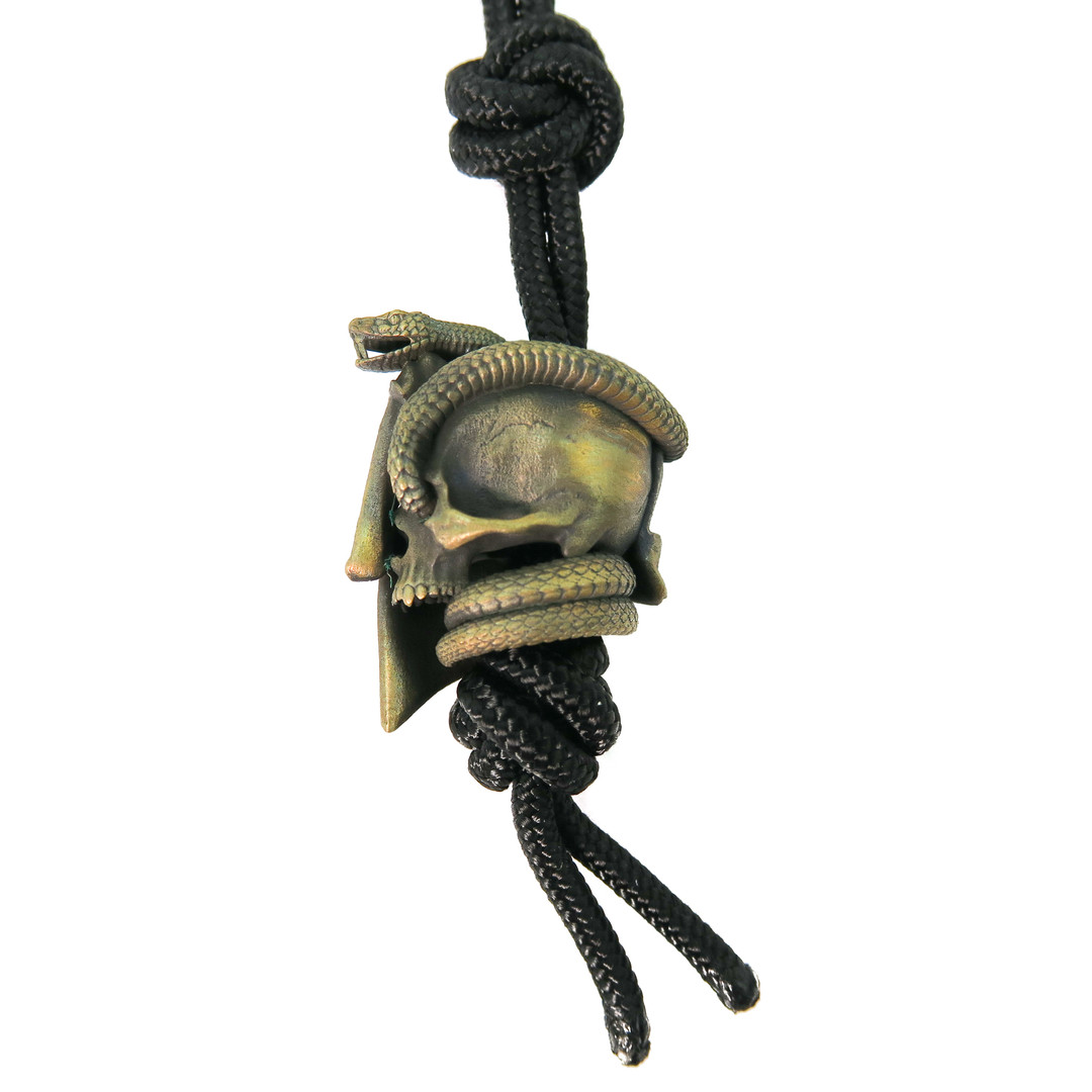 Marfione Custom Matrix R Galactic Acid Flipper Knife, Mirror Polish Blade, Bead Detail View