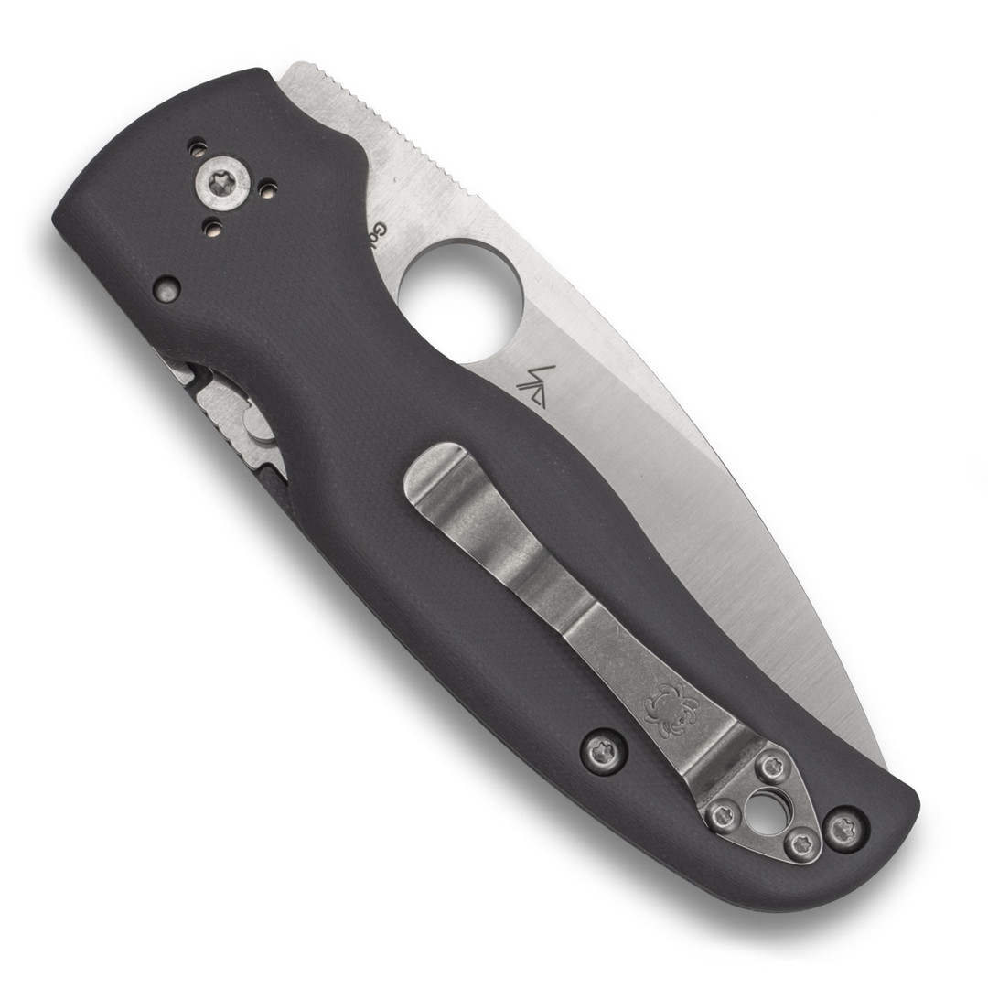 Spyderco C229GPGY Shaman Gray Folder Knife, Elmax Blade | BladeOps