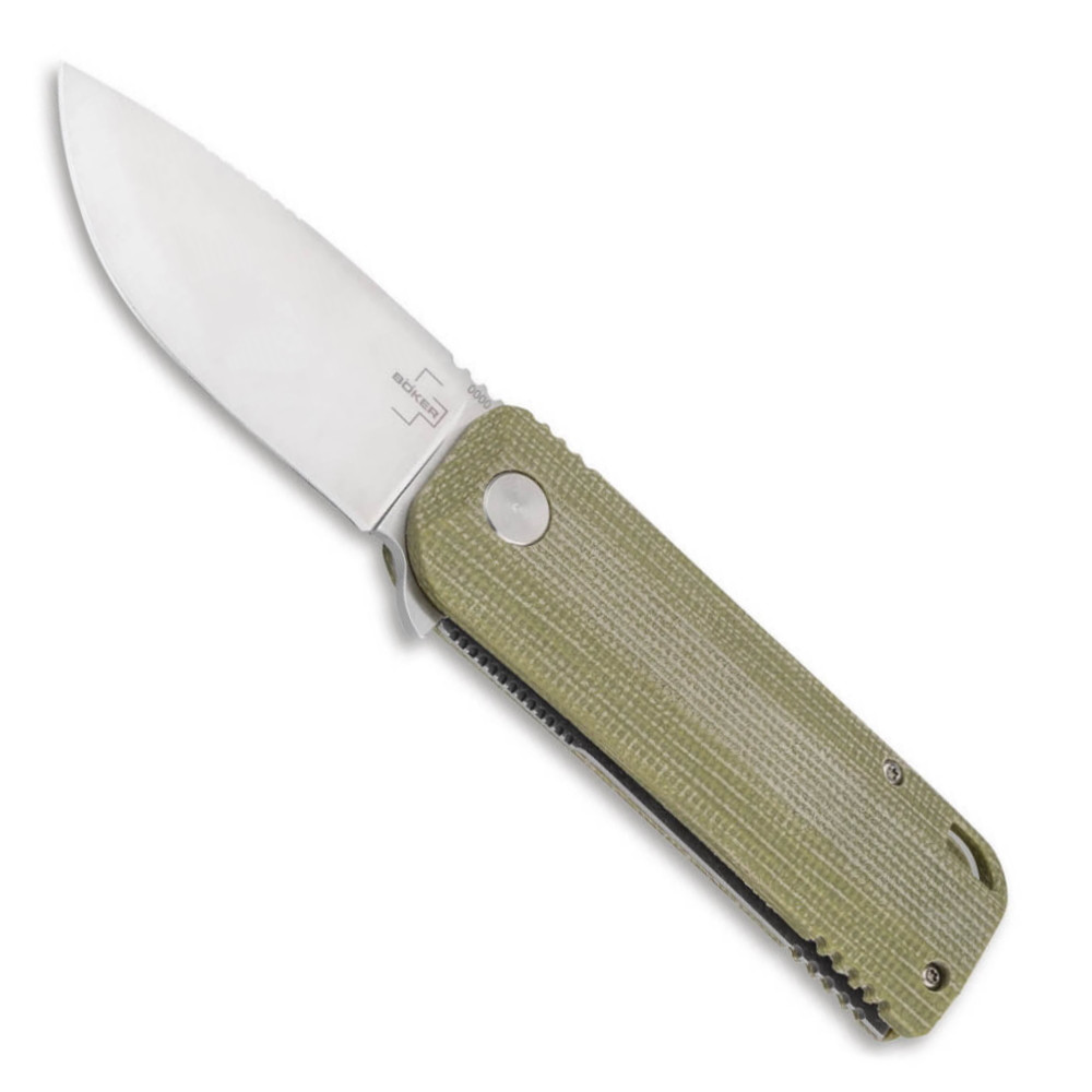 Boker Plus Baba Yaga Green Micarta Liner Lock Knife | BladeOps