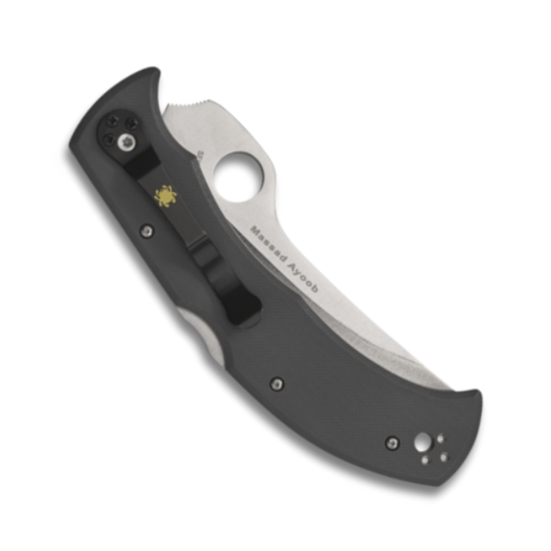 Spyderco Massad Ayoob Sprint Run Folding Knife, Clip View