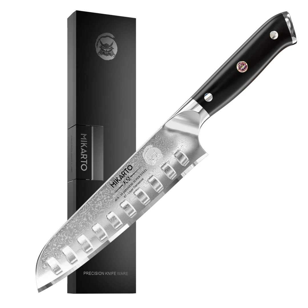 Mikarto Knife Ware 7" Professional Grade Japanese Santoku Chef Knife 