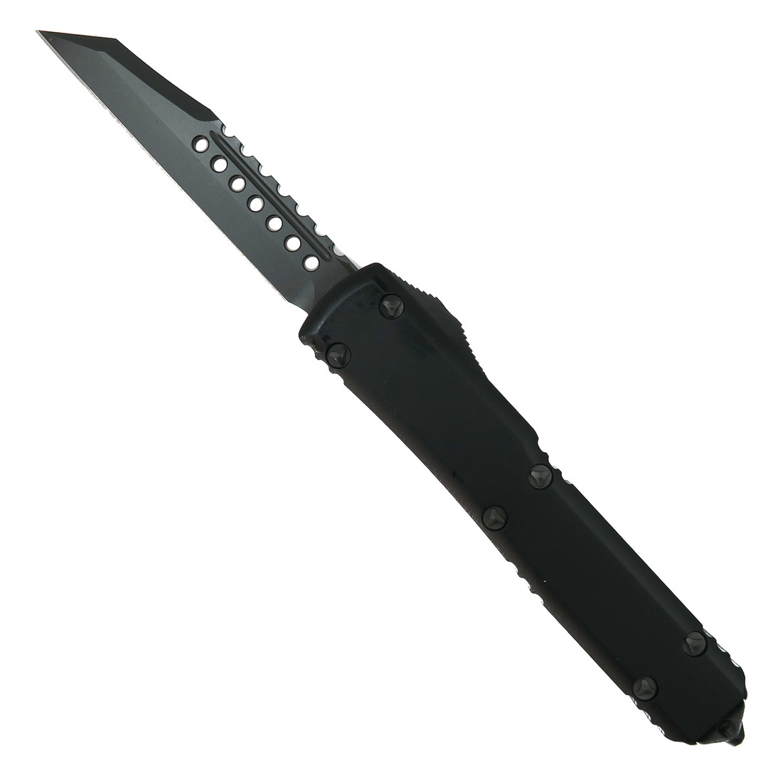 Microtech Signature Series Shadow Warhound Ultratech OTF, DLC Black Blade