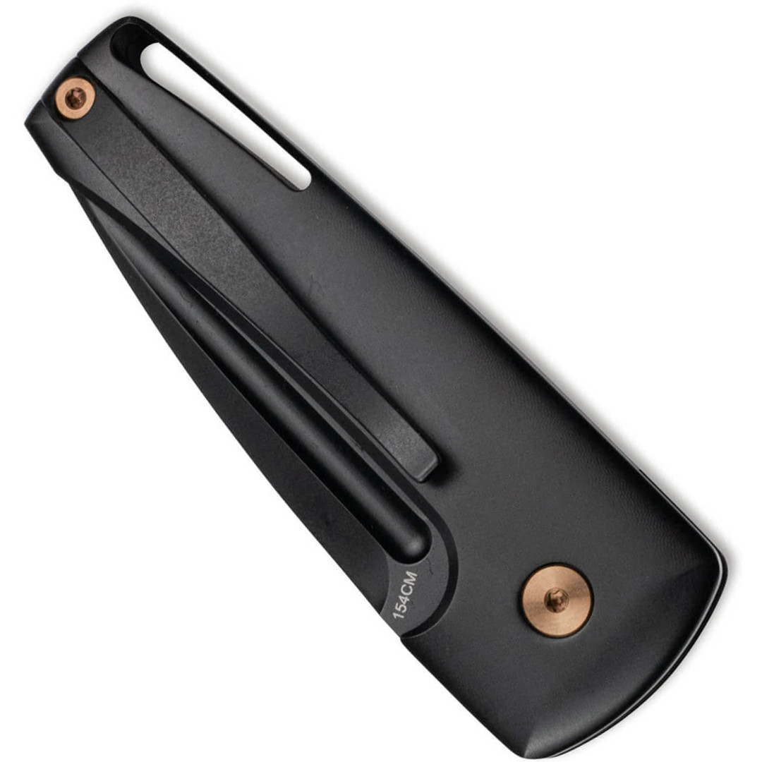 Boker Plus Harlock Auto Mini Knife, Black Blade, Clip View