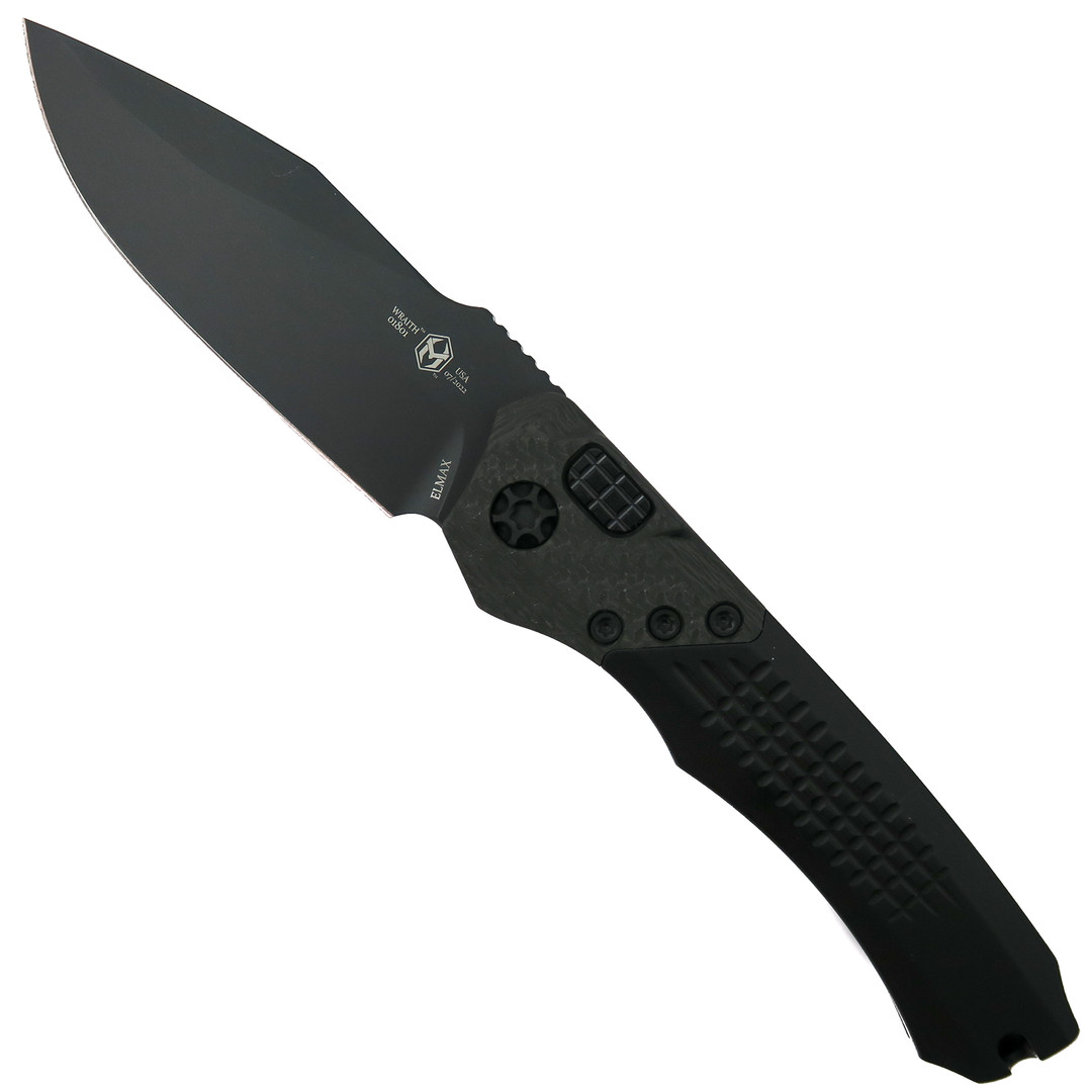 Heretic Knives Wraith Auto Knife, Black Blade