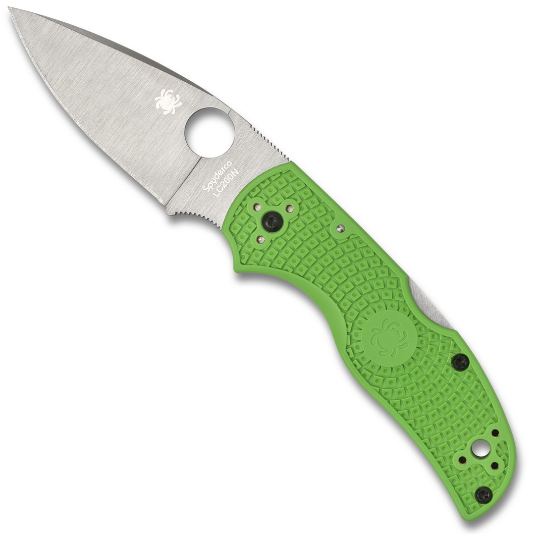 Spyderco Green Native 5 Salt Folding Knife,  LC200N Blade