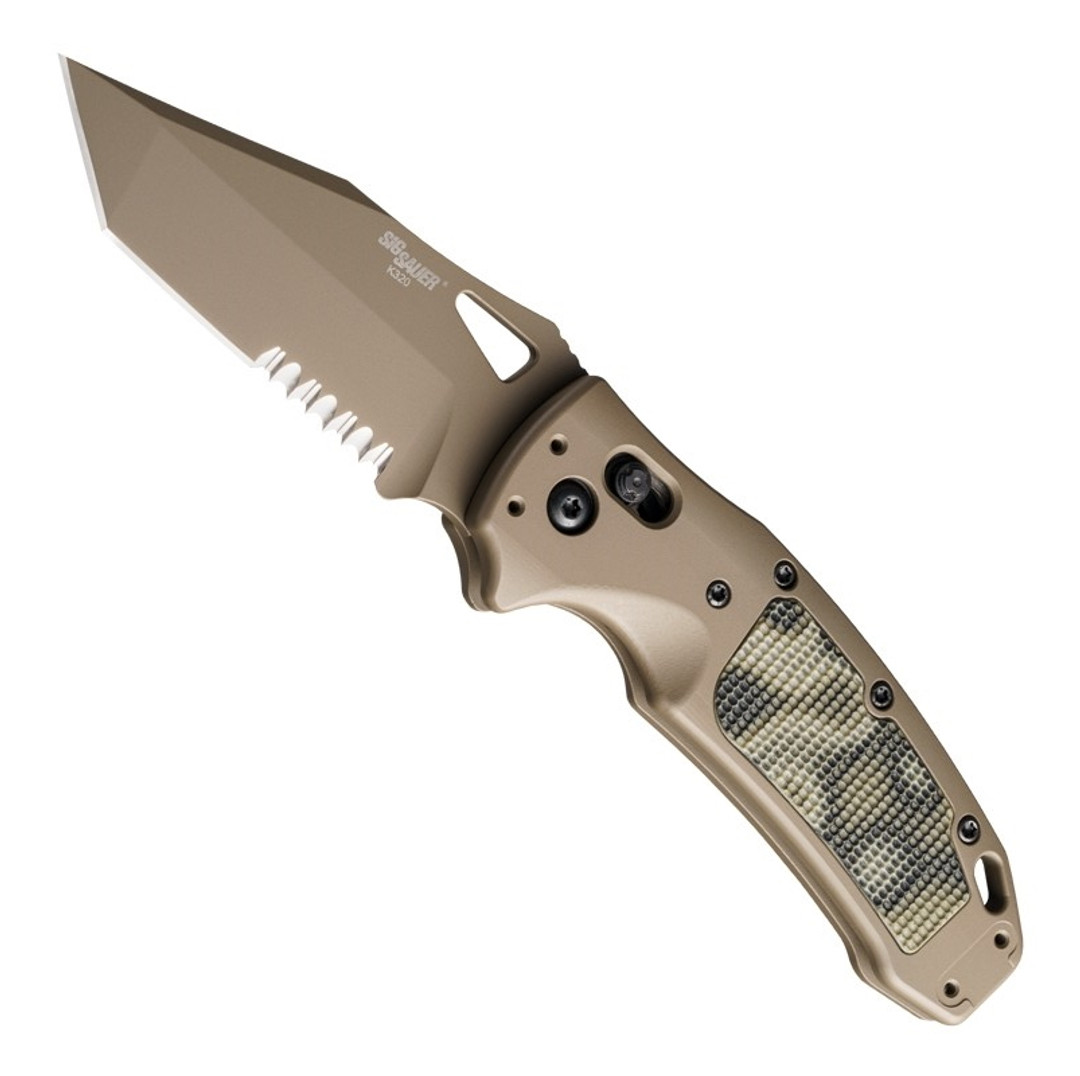 SIG K320 AXG Scorpion, S30V FDE Cerakote Combo Tanto Blade