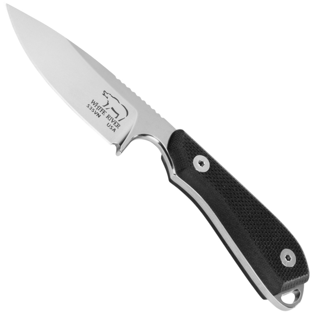 White River Knives M1 Pro Fixed Blade Knife, S35VN Stonewash Blade