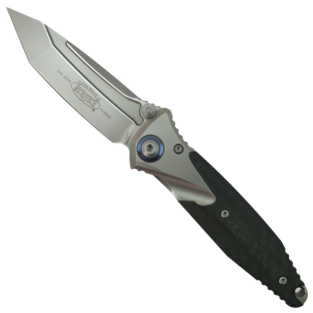 Microtech Socom Bravo Folder Knife, Blasted Tanto Blade