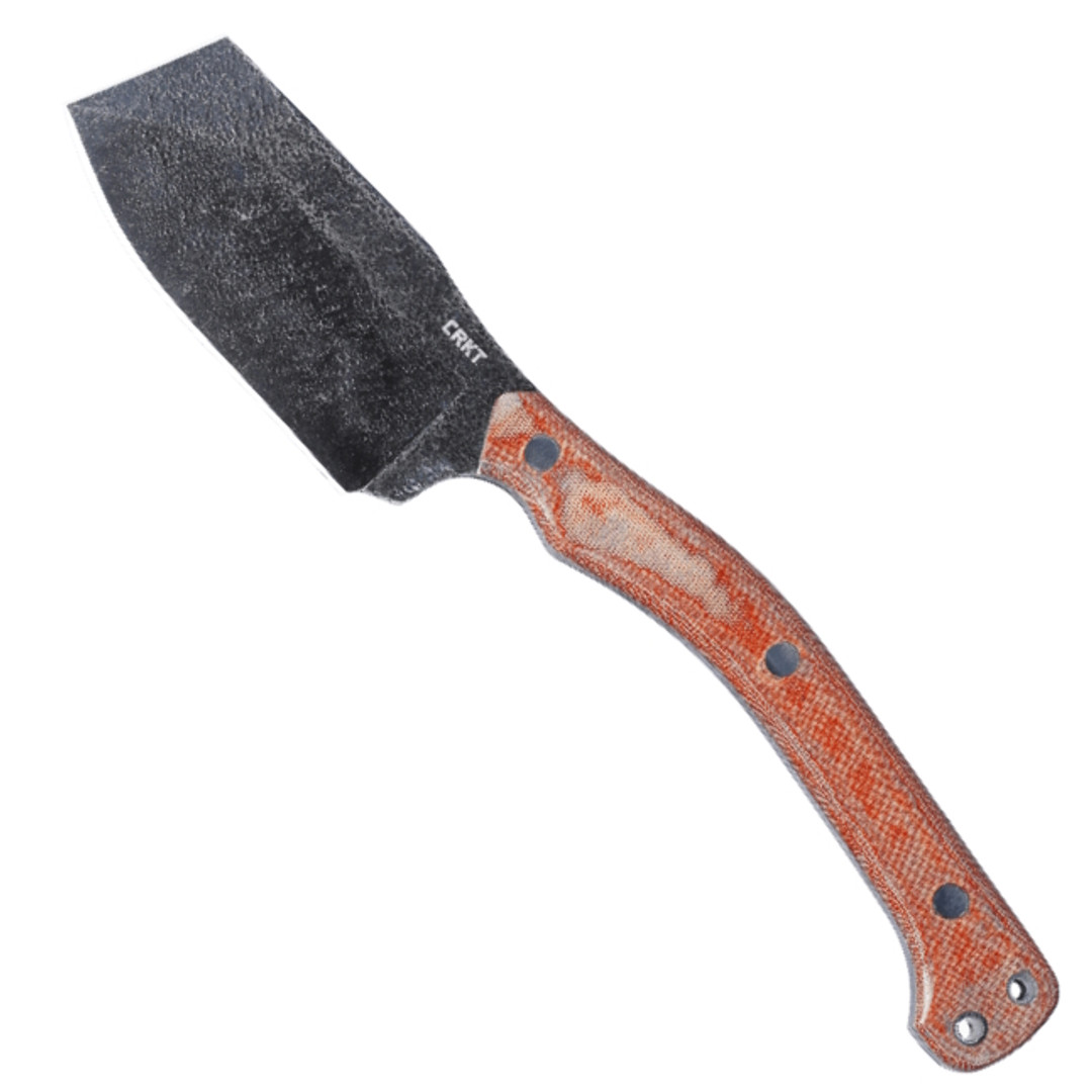 CRKT Jon Graham Razel Nax Fixed Blade, Black Stonewash Chisel Blade