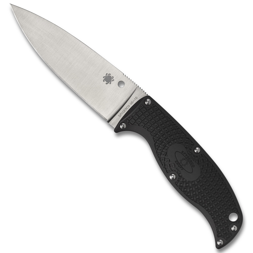 Spyderco Enuff 2 Fixed Blade Knife, VG 10 Leaf Point Blade