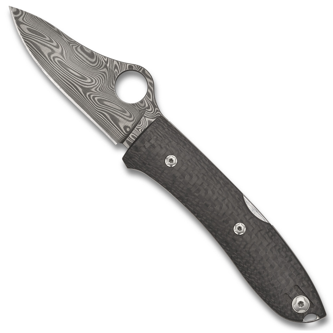 Spyderco Sprint Run CF SpyOpera Lockback Knife, Thor Damasteel Blade