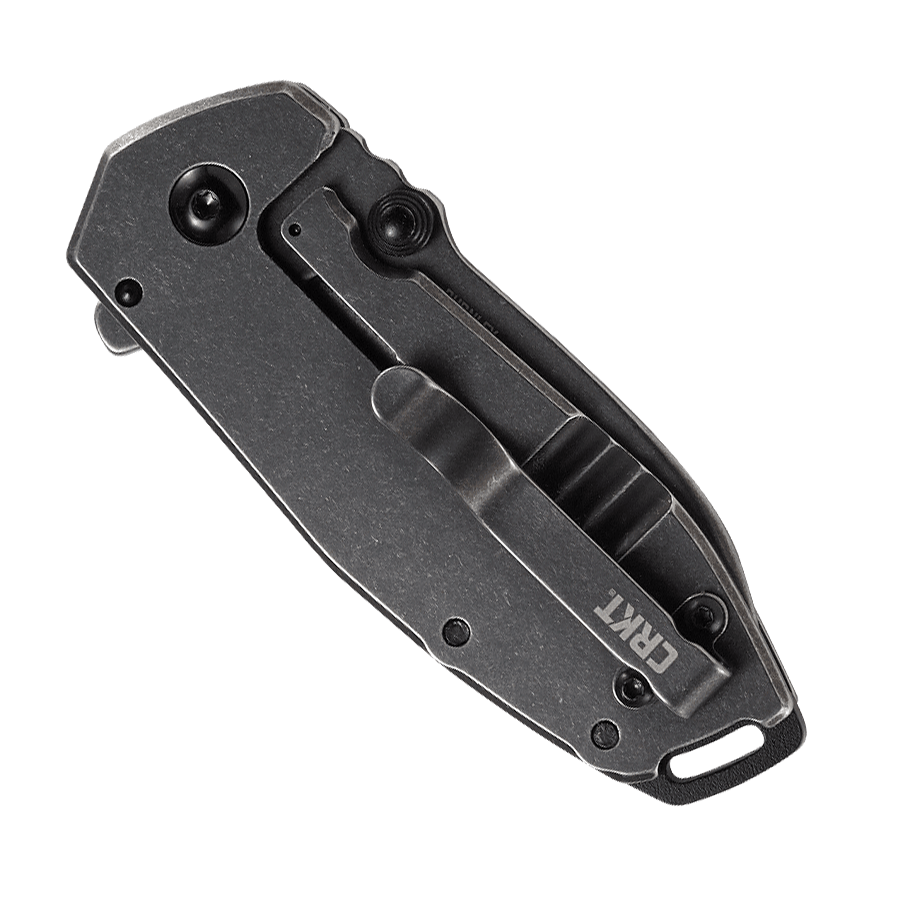 CRKT SCRATCH & DENT Squid Assisted Black Knife, clip view