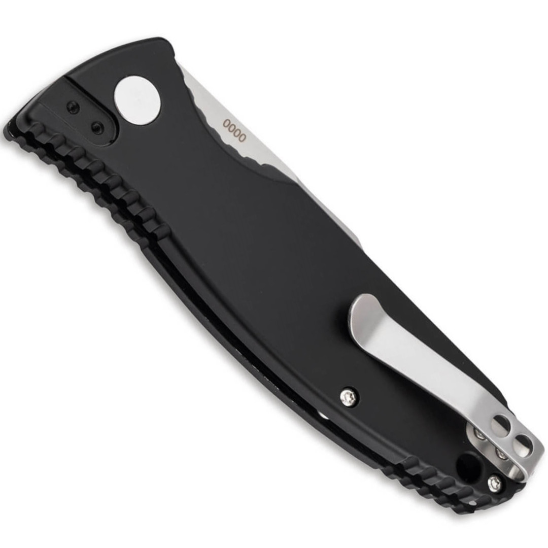 Boker Plus Kalashnikov 74 Automatic Knife, Satin Clip Blade, Clip View