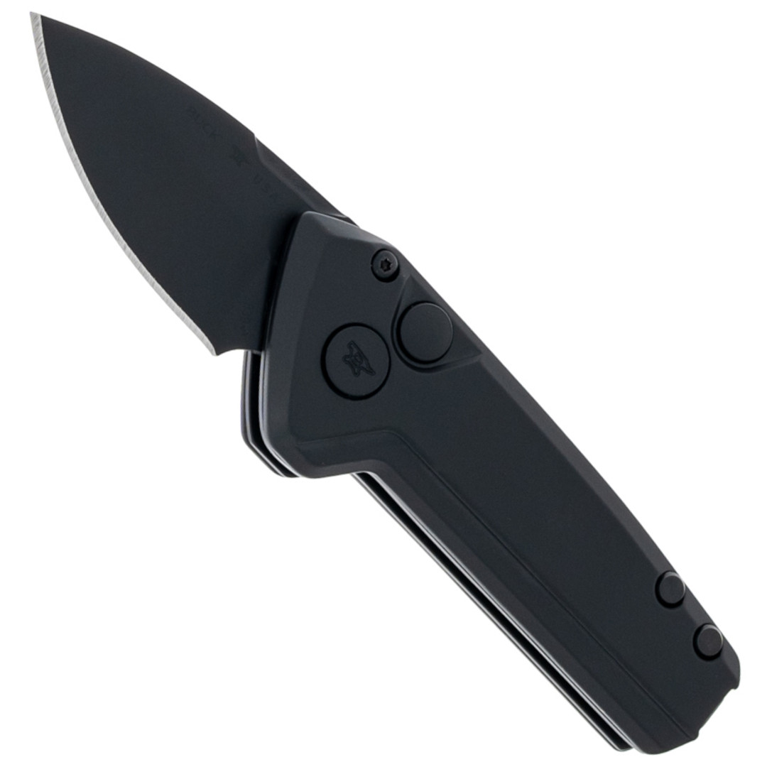 Buck BlackOut Mini Deploy Auto Folding Knife, Black Cerakote Blade