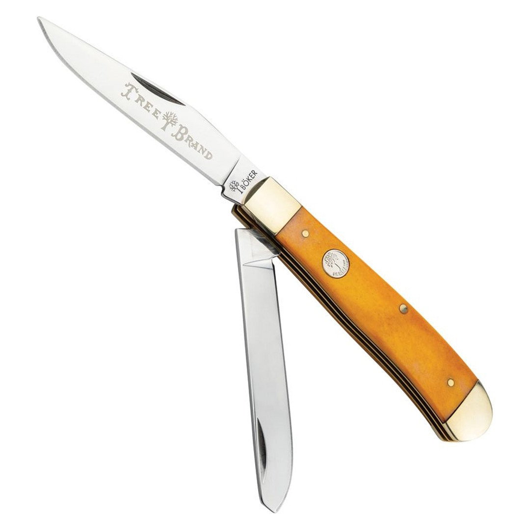 Boker Traditional Series 2.0 Trapper Knife, Smooth Yellow Bone Handle