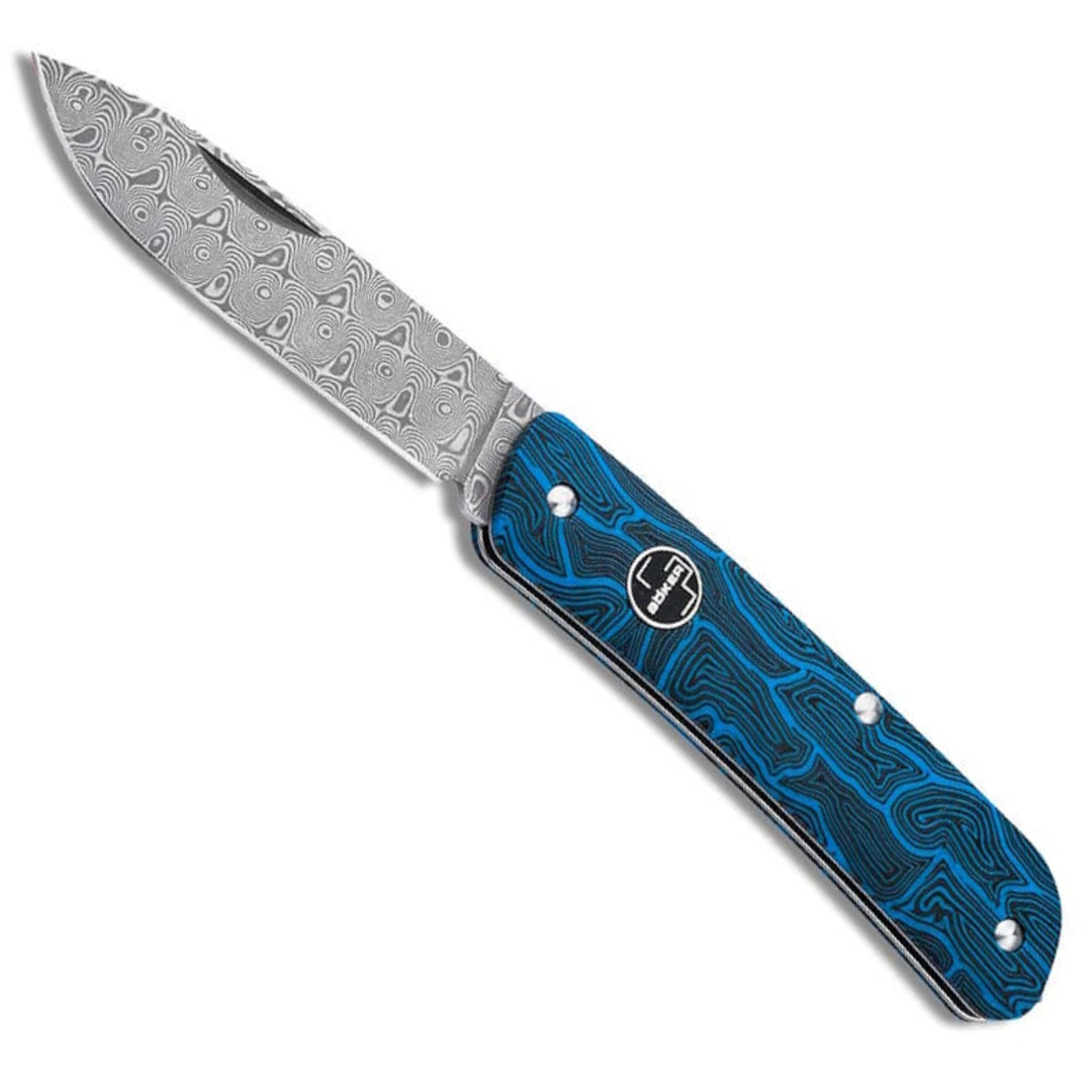 Boker Plus Tech Tool Knife, Blue Damascus G10 Handle, Damascus Finish