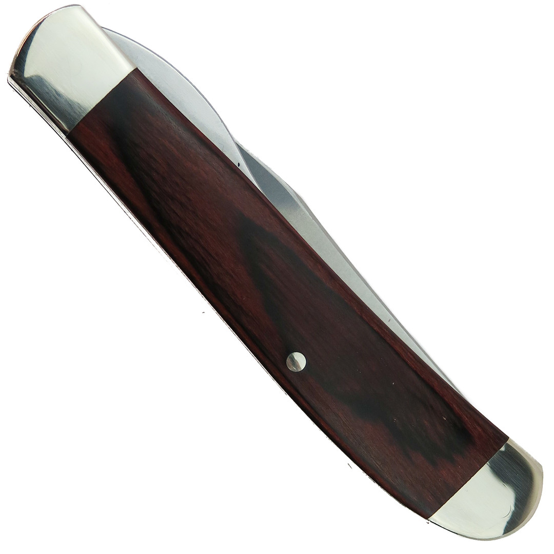 Bear & Son Worker Folding Knife, Rosewood Handle, Clip Point Blade, Closed View