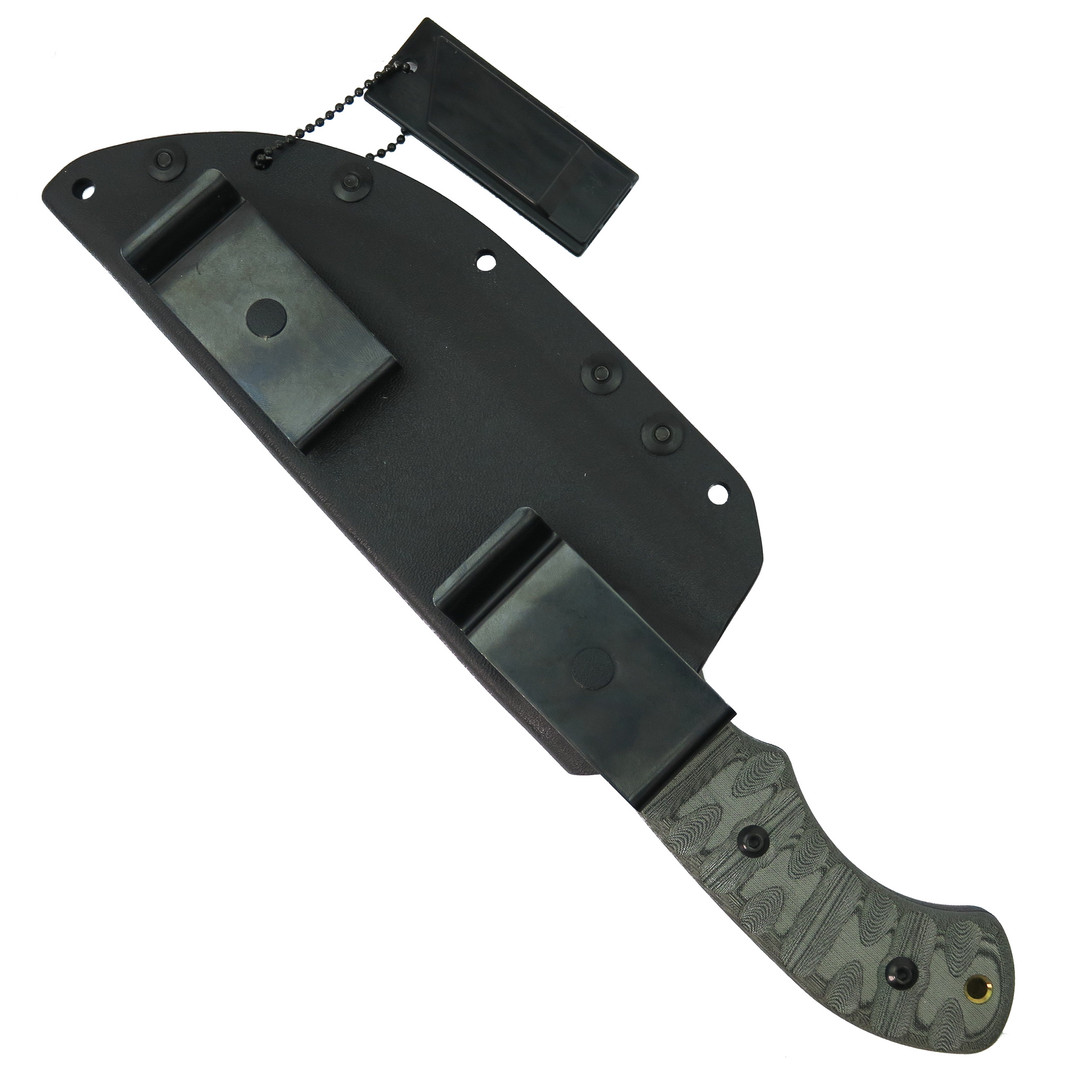 TOPS Knives Tom Brown Tracker #1 Rocky Mountain Tread Fixed Blade Knife, Clip View