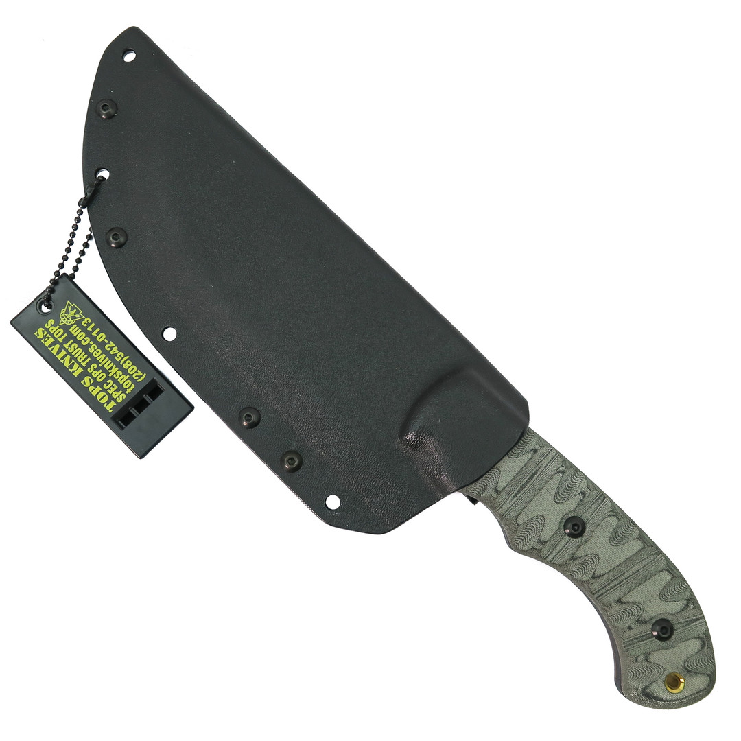 TOPS Knives Tom Brown Tracker #1 Rocky Mountain Tread Fixed Blade Knife, Sheath View