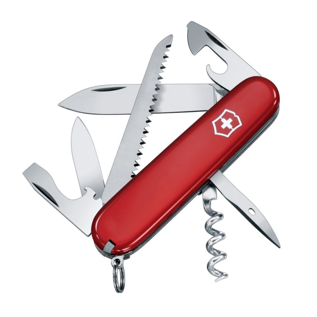 Victorinox Swiss Army Camper Multi-Tool Knife, Red Handle