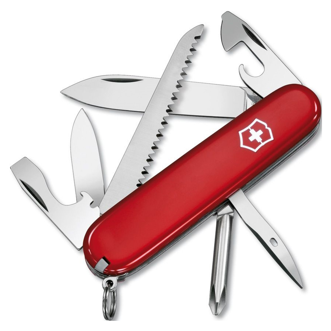 Victorinox Swiss Army Hiker Multi-Tool Knife, Red Handle