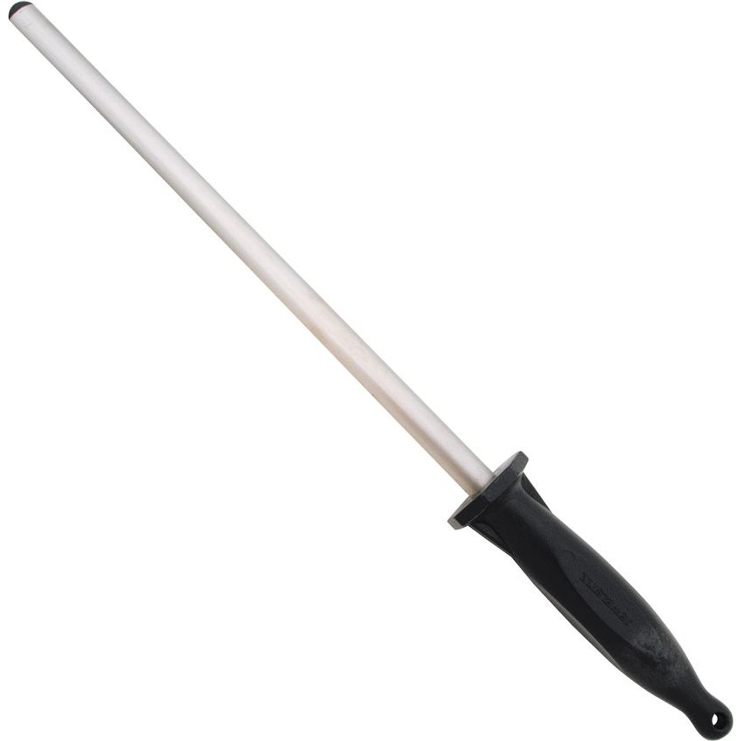 12" Diamond Sharpening Rod, Black Handle