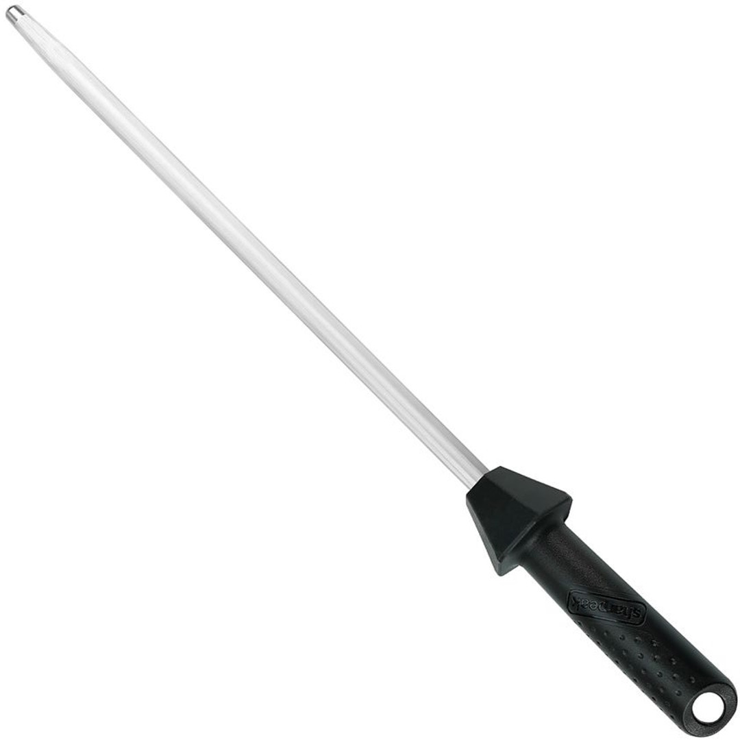 17.5" Steel Sharpening Rod, Black ABS Handle