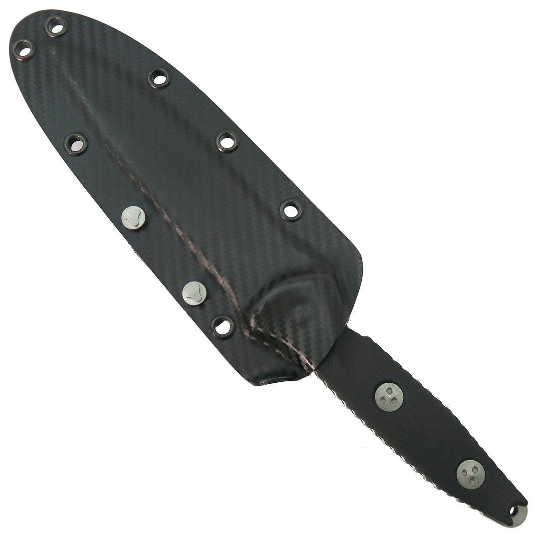 Microtech Socom Alpha S/E Apocalyptic Fixed Blade Knife, Stonewash Combo Blade