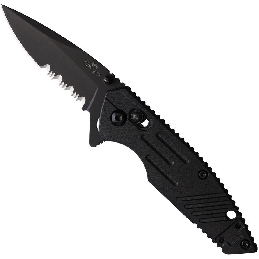 Bear Ops Mini Rancor IX Zytel Flipper Knife, Serrated Drop Point