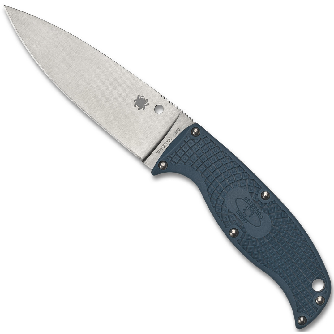 Spyderco Blue FRN Enuff Leaf Knife, Satin K390 Blade