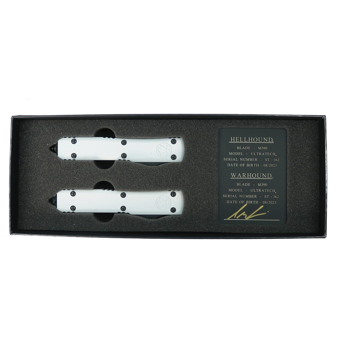 Microtech Signature Series Storm Trooper Ultratech Set, Warhound and Hellhound, In Box View