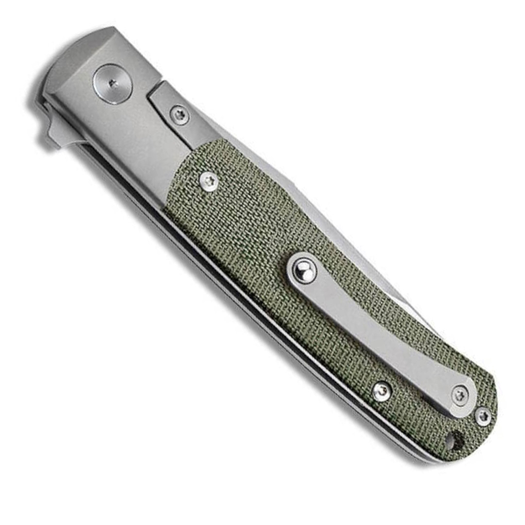 Boker TRPPR Micarta Flipper Knife, MagaCut Clip Point Blade , Clip View