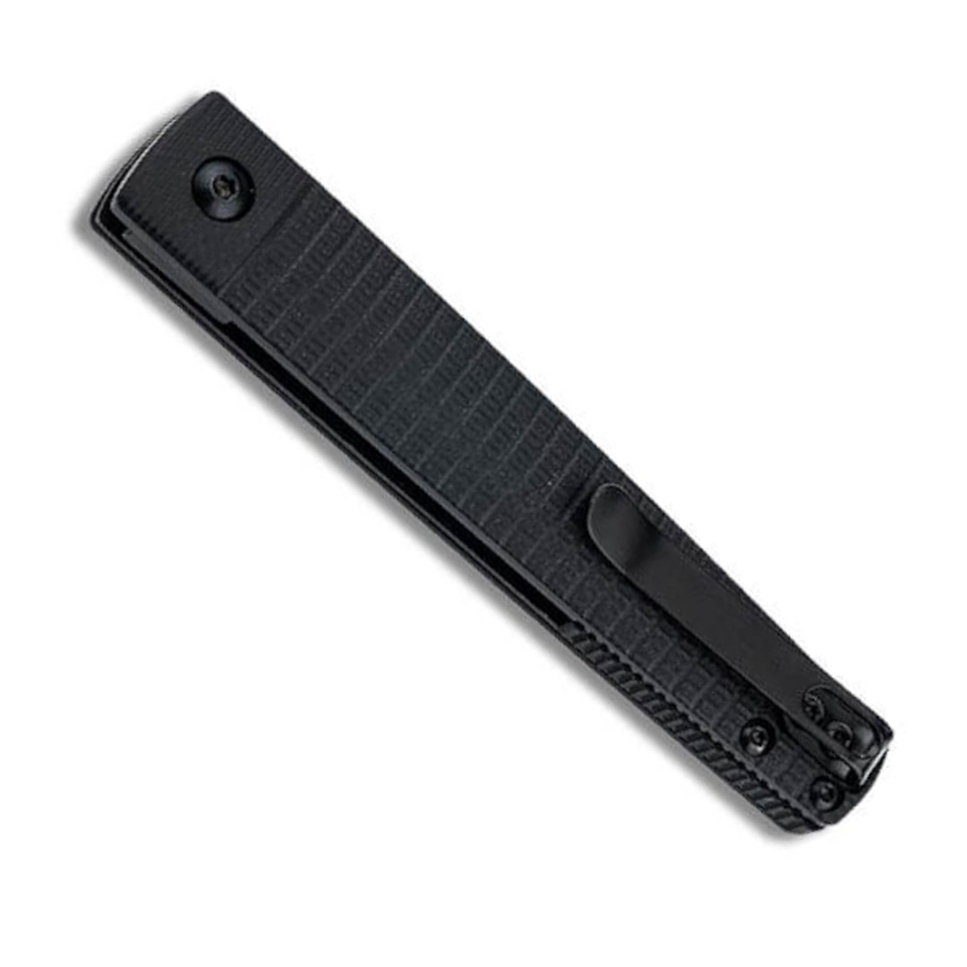 Boker Magnum Equalizer Folder Knife, Black Drop Point Blade, Clip View