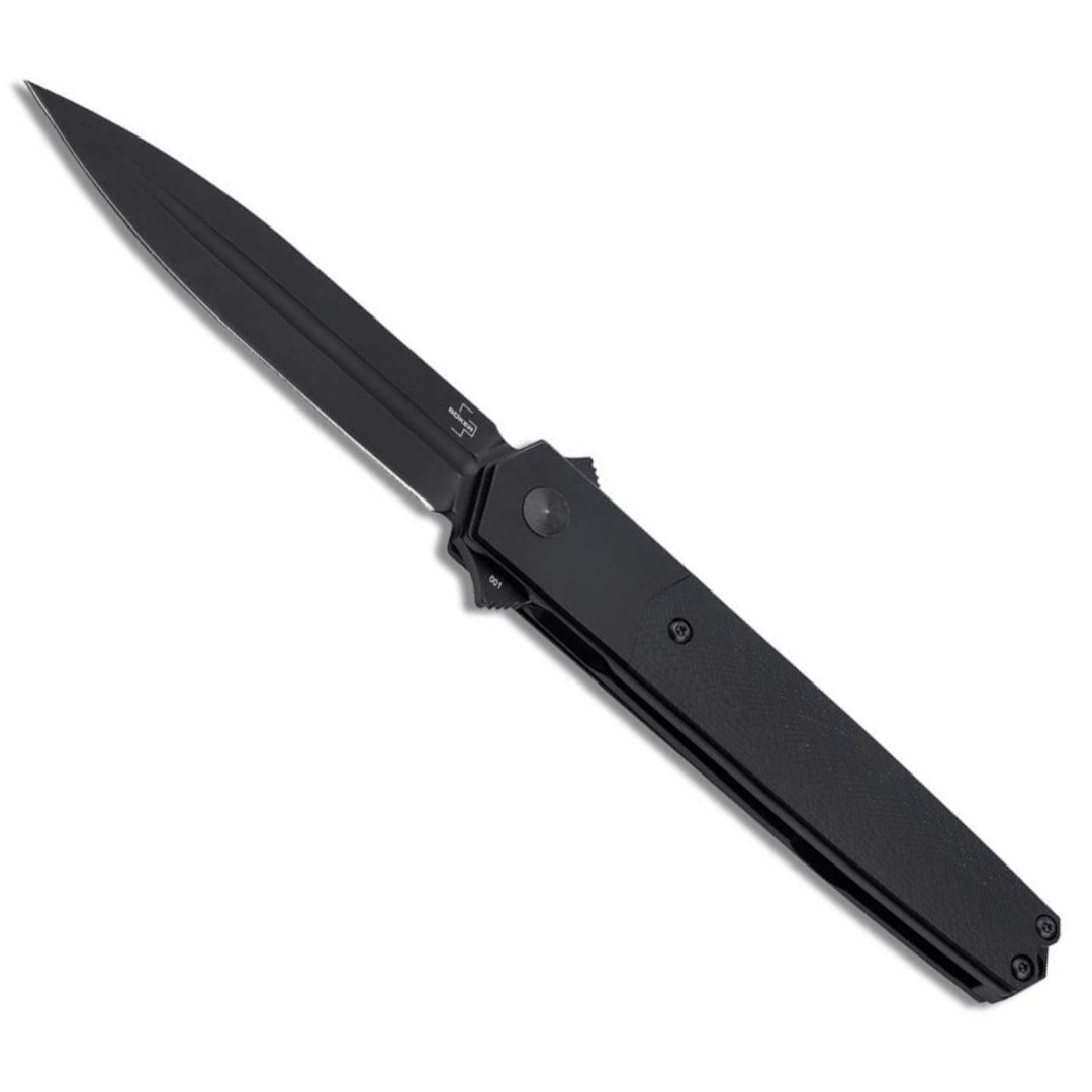 Boker Plus Kwaiken Sym Flipper Knife, Black Blade 