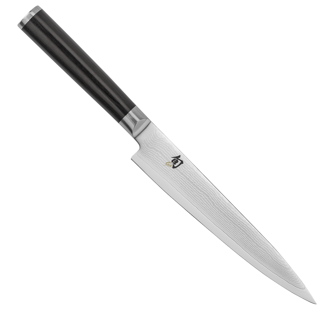 Shun DM0701 Classic Utility Knife 6" Blade, Pakkawood Handle 