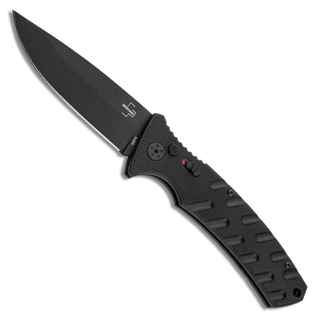 Boker Plus Large Strike Automatic Knife, Black Grivory Handle