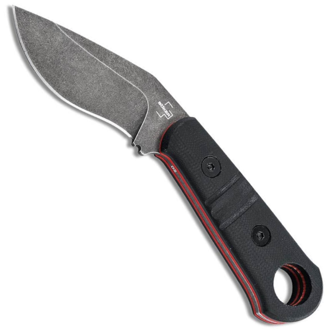 Boker Plus Makri Fixed Blade Knife, Black Stonewash Blade