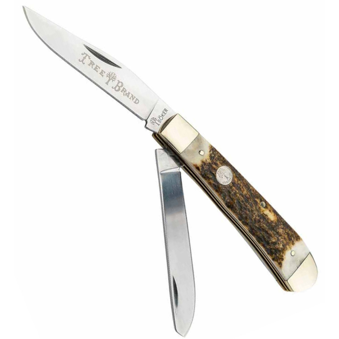 Boker Traditional Series 2.0 Trapper Knife, Stag Handle